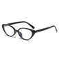 (6 PACK) Wholesale Sunglasses New Arrival Small Cat Eye Women Street Fashion Trendy Women 2025 - BulkSunglassesWholesale.com - Black Frame Clear Lens