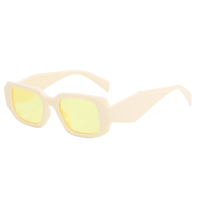 (12 PACK) Wholesale Sunglasses Korean Unique Hip Hop Fashion 2024 - BulkSunglassesWholesale.com - Yellow Yellow Lens