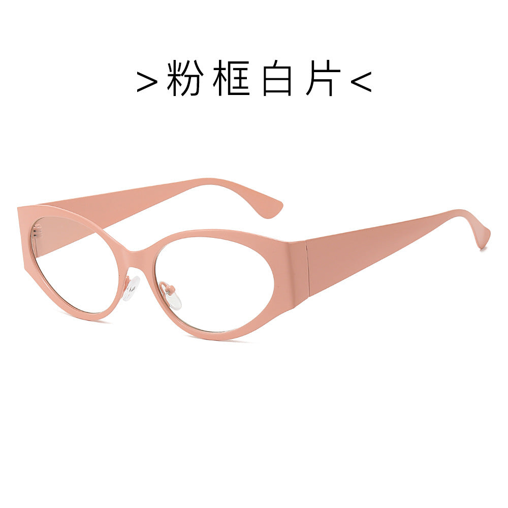 (6 PACK) Wholesale Sunglasses New Arrival Round Fashion Round Unisex 2024 - BulkSunglassesWholesale.com - Pink Frame Clear Lens