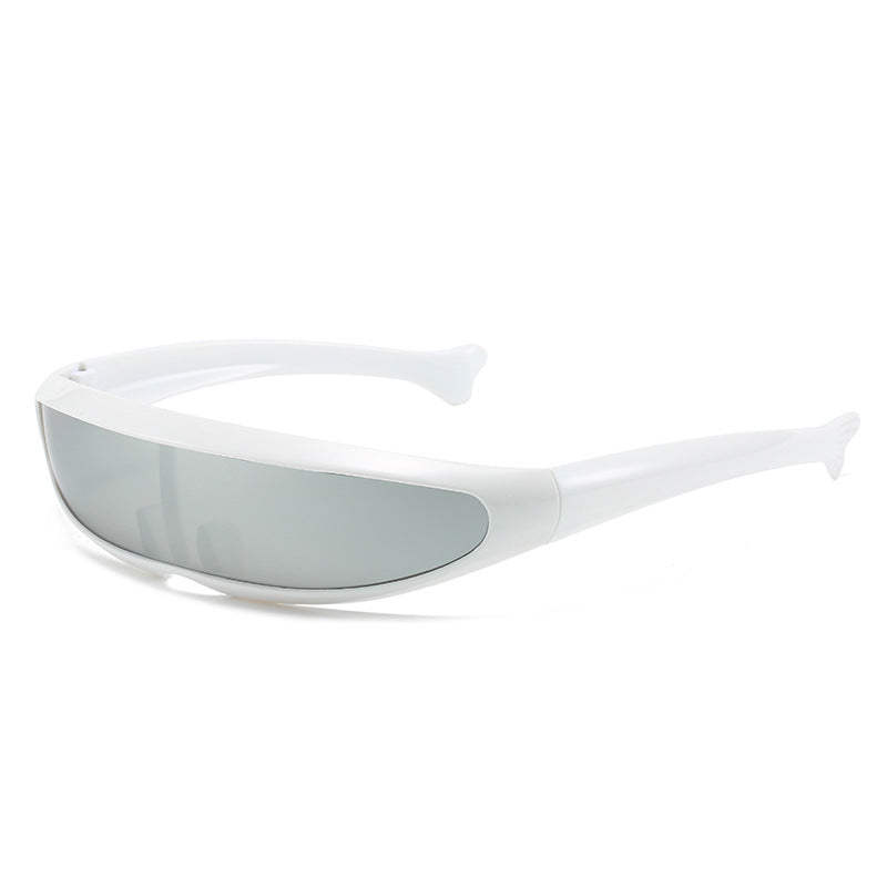 (12 PACK) Wholesale Sports Sunglasses New Arrival Outdoor Sport Cycling 2024 - BulkSunglassesWholesale.com - White Frame Mirrored Lens