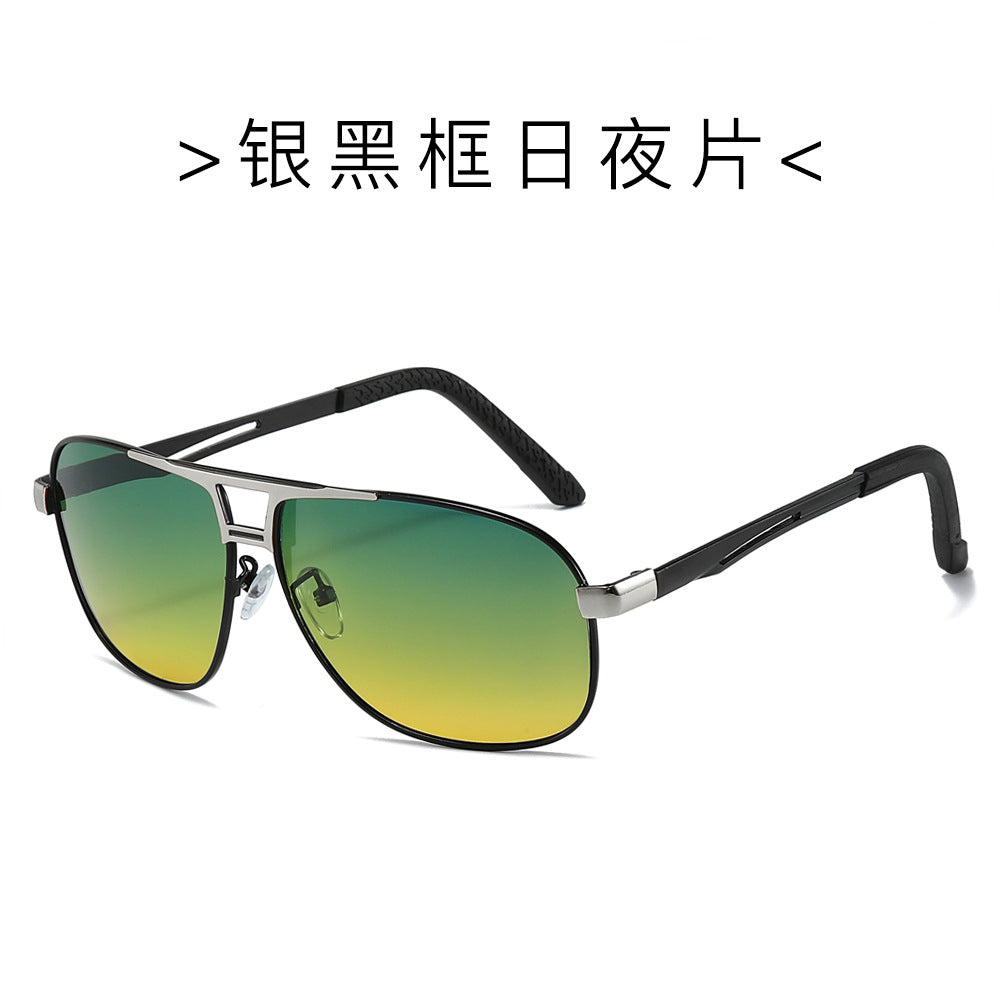 (6 PACK) Wholesale Sunglasses New Arrival Metal Polarized Men Fashion Trendy Outdoor Sport 2024 - BulkSunglassesWholesale.com - Silver Black Frame Lens