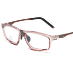 (12 PACK) Wholesale Sports Glasses TR Vintage Sport Antiblue Light Cycling 2025 - BulkSunglassesWholesale.com - Clear Tea Frame