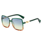 (6 PACK) Wholesale Sunglasses New Arrival Oversized Fashion Unique Square 2024 - BulkSunglassesWholesale.com - Green Yellow Frame Green Yellow Lens