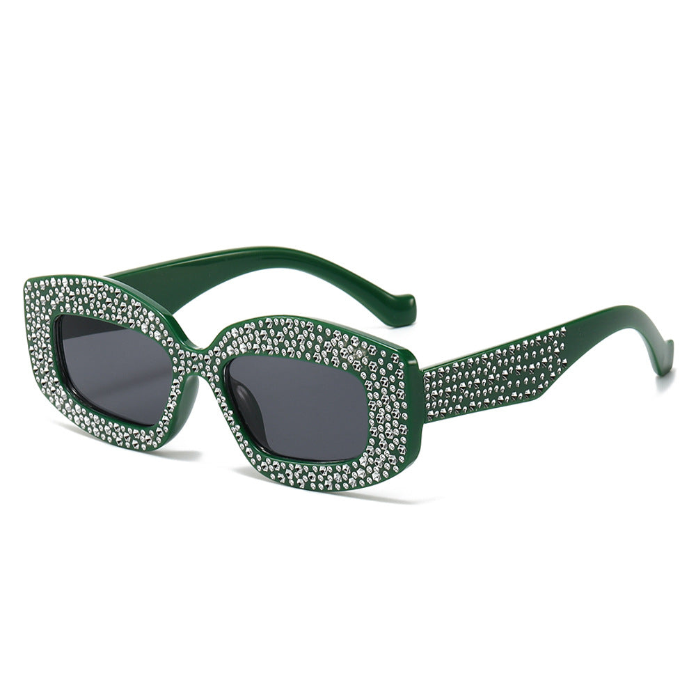 (6 PACK) Wholesale Sunglasses Unique Women Cat Eye 2024 - BulkSunglassesWholesale.com - Green Frame Black Lens