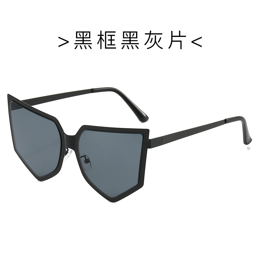 (6 PACK) Wholesale Sunglasses New Arrival Fashion Mirrored Windproof Women 2024 - BulkSunglassesWholesale.com - Black Frame Black Black Lens