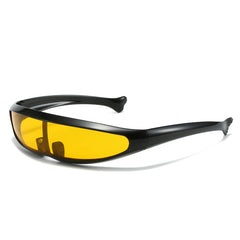 (12 PACK) Wholesale Sports Sunglasses New Arrival Outdoor Sport Cycling 2024 - BulkSunglassesWholesale.com - Black Frame Yellow Lens