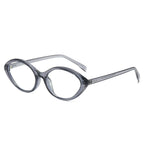 (6 PACK) Wholesale Sunglasses New Arrival Small Cat Eye Women Street Fashion Trendy Women 2024 - BulkSunglassesWholesale.com - Clear Grey Frame Clear