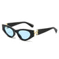 (6 PACK) Wholesale Sunglasses Cat Eye Fashion Trendy Unique Women 2025 - BulkSunglassesWholesale.com - Shiny Black Blue Lens