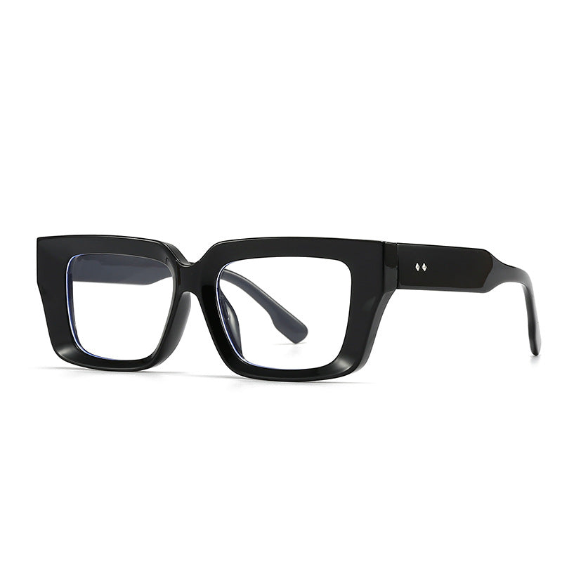 (6 PACK) Wholesale Sunglasses Trendy Street Antiblue Light Women 2024 - BulkSunglassesWholesale.com - Black Frame Clear Lens