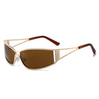(6 PACK) Wholesale Sunglasses Hollow New Arrival Vintage Unique Street Women 2024 - BulkSunglassesWholesale.com - Gold Frame Tea Lens
