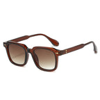 (6 PACK) Wholesale Sunglasses New Arrival Square Fashion Vintage Trendy 2025 - BulkSunglassesWholesale.com - Tea Frame Gradient Tea Lens