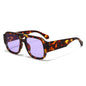 (6 PACK) Wholesale Sunglasses New Arrival Fashion Unisex Outdoor Sport Unique 2025 - BulkSunglassesWholesale.com - Leopard Print Frame Purple Lens