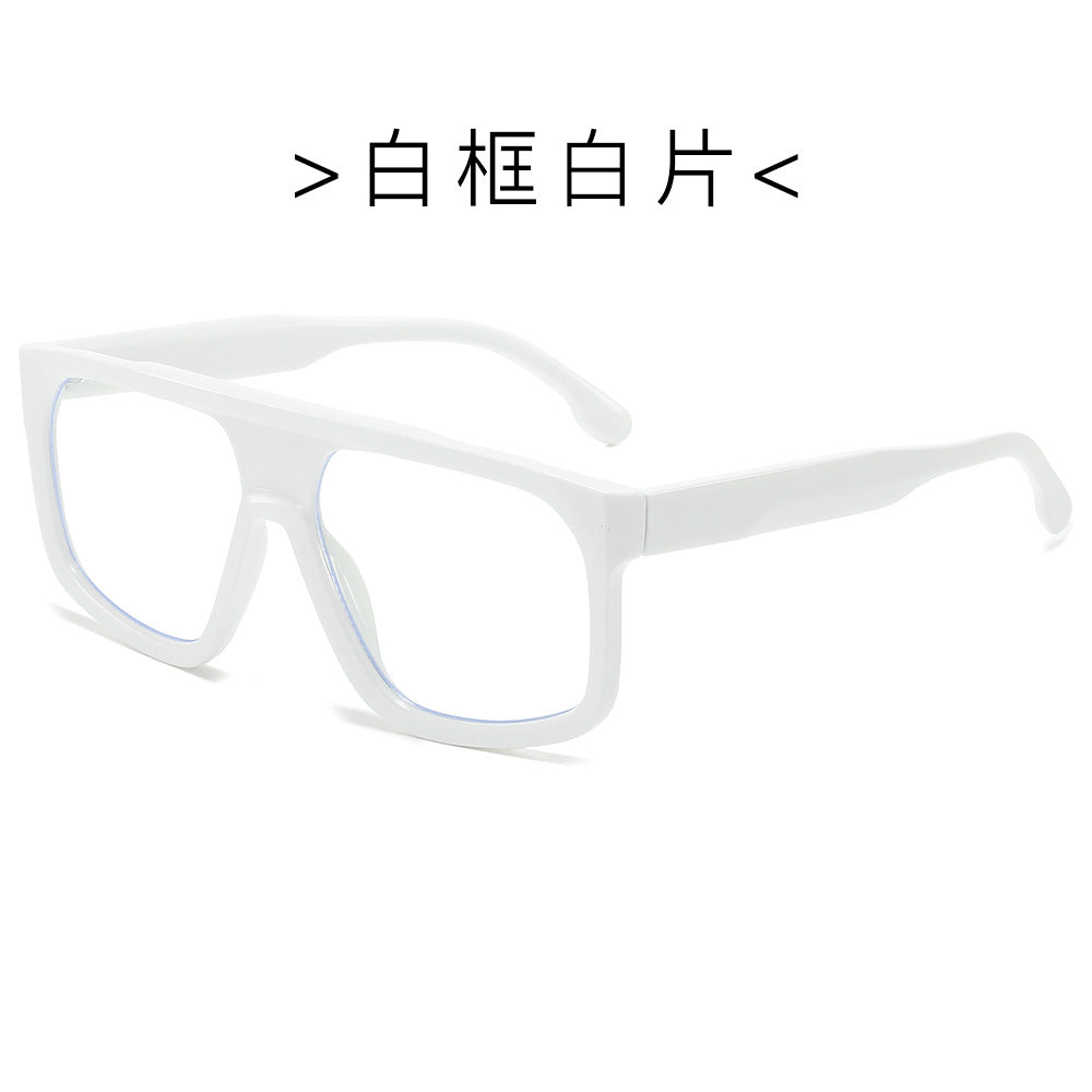 (6 PACK) Wholesale Sunglasses Square New Arrival Fashion Trendy 2024 - BulkSunglassesWholesale.com - White Frame Clear Lens