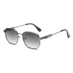 (6 PACK) Wholesale Sunglasses Metal Vintage Trendy Street 2024 - BulkSunglassesWholesale.com - Gunmetal Frame Grey