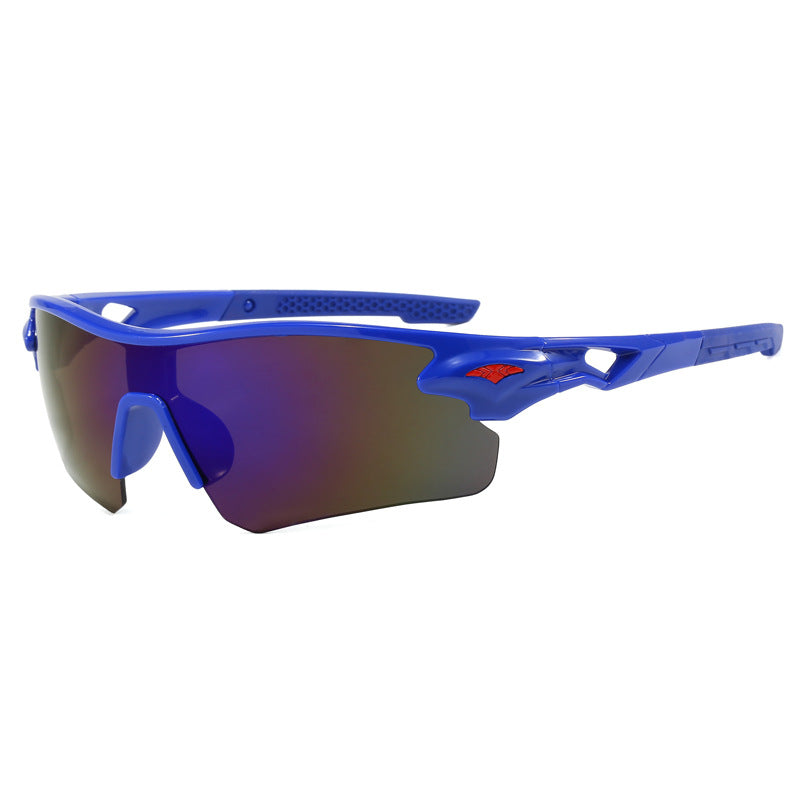 (12 PACK) Wholesale Sports Sunglasses Cycling Unisex New Arrival Outdoor Sport 2024 - BulkSunglassesWholesale.com - Blue Frame Blue Mirrored