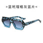 (6 PACK) Wholesale Sunglasses New Arrival Street Women 2024 - BulkSunglassesWholesale.com - Blue Leopard Print Frame Grey Blue Lens