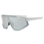 (12 PACK) Wholesale Sports Sunglasses New Arrival Sport Unisex Cycling 2024 - BulkSunglassesWholesale.com - Silver Frame Mirrored Lens