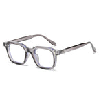 (6 PACK) Wholesale Sunglasses Small Square Women Trendy Vintage 2025 - BulkSunglassesWholesale.com - Clear Grey Frame Clear Lens