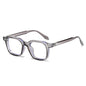 (6 PACK) Wholesale Sunglasses Small Square Women Trendy Vintage 2025 - BulkSunglassesWholesale.com - Clear Grey Frame Clear Lens