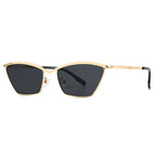 (6 PACK) Wholesale Sunglasses Metal Vintage Trendy Street 2024 - BulkSunglassesWholesale.com - Gold Black Grey