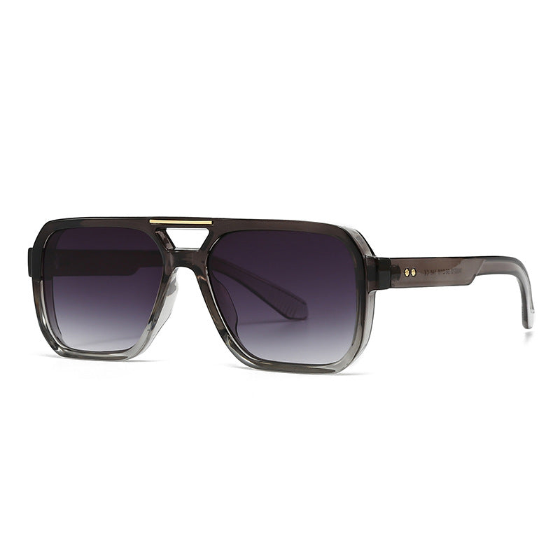 (6 PACK) Wholesale Sunglasses Trendy Street Vintage Antiblue Light 2024 - BulkSunglassesWholesale.com - Grey Frame Gradient Black