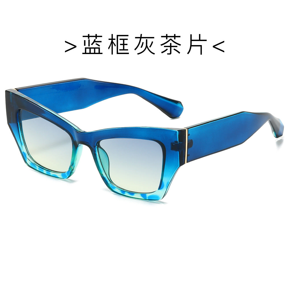 (6 PACK) Wholesale Sunglasses New Arrival Square Men Trendy 2024 - BulkSunglassesWholesale.com - Blue Frame Grey Tea Lens