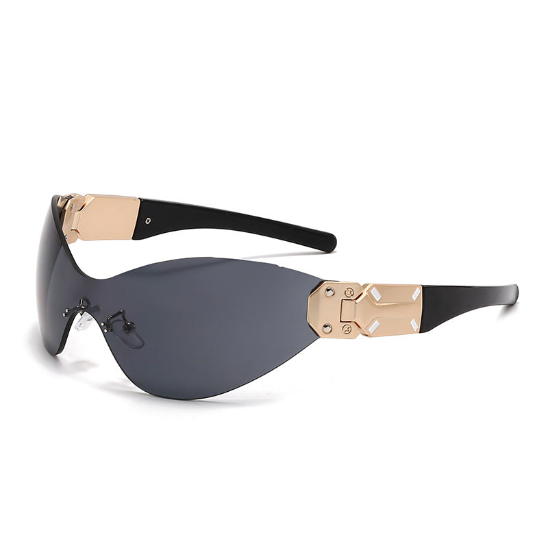 (6 PACK) Wholesale Sunglasses Square Women Vintage 2024 - BulkSunglassesWholesale.com - Gold Temple Black Lens