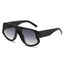 (6 PACK) Wholesale Sunglasses New Arrival Wide Fashion Oversized Trendy 2025 - BulkSunglassesWholesale.com - Black Frame Gradient Black Lens