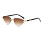 (6 PACK) Wholesale Sunglasses Fashion Triangle Cat Eye Women Unique Cut Edge 2024 - BulkSunglassesWholesale.com - Gradient Tea