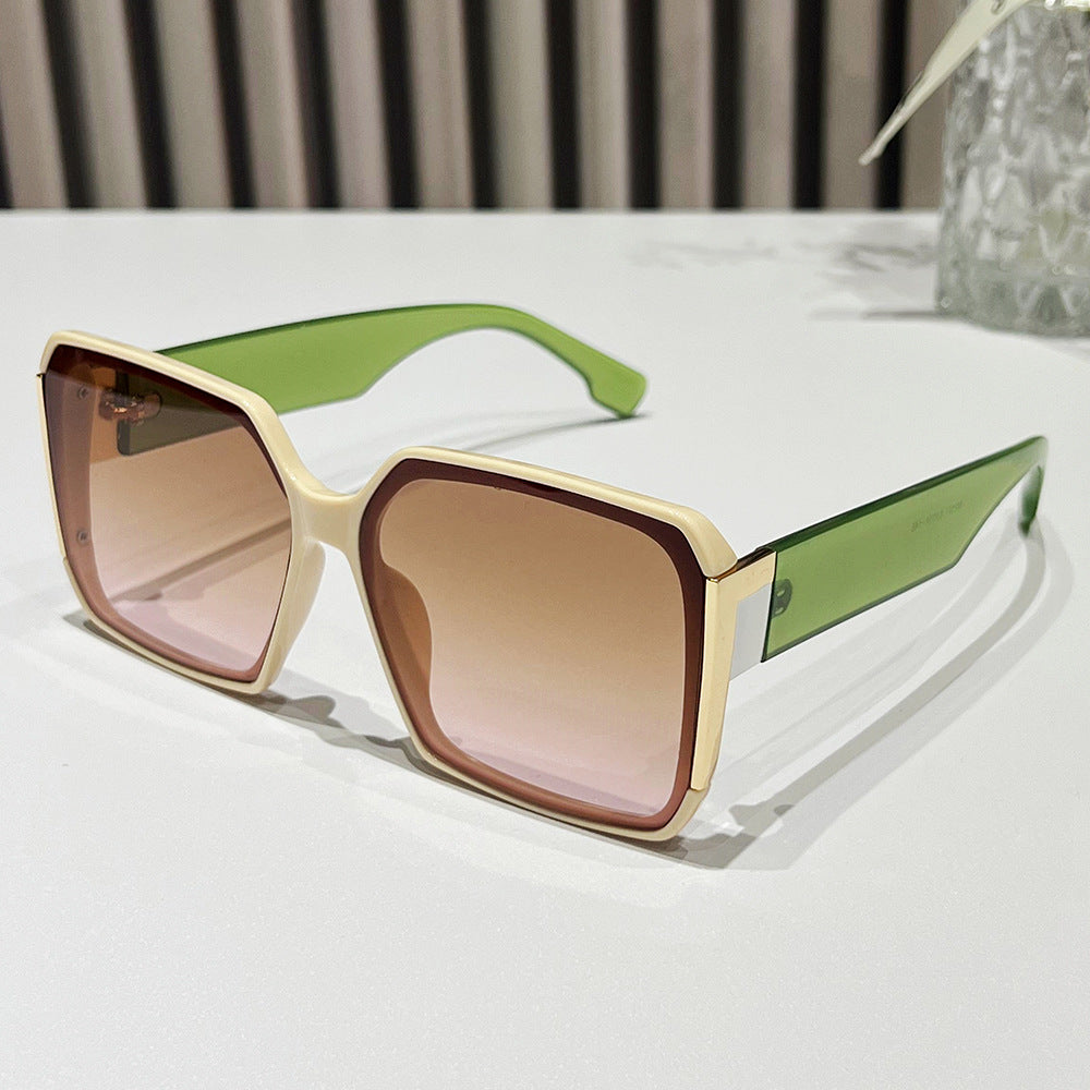 (6 PACK) Wholesale Sunglasses Vintage Square Trendy Women Fashion Vintage Outdoor Men 2024 - BulkSunglassesWholesale.com - Beige White Frame Tea Pink Lens