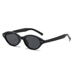 (6 PACK) Wholesale Sunglasses New Arrival Small Women Antiblue Light 2025 - BulkSunglassesWholesale.com - Shiny Black Frame Black Lens