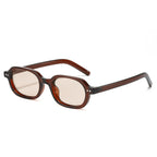 (6 PACK) Wholesale Sunglasses Small New Arrival Unisex Oval Small 2025 - BulkSunglassesWholesale.com - Tea Frame Champagne Lens