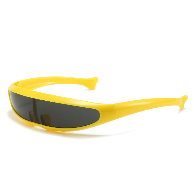 (12 PACK) Wholesale Sports Sunglasses New Arrival Outdoor Sport Cycling 2024 - BulkSunglassesWholesale.com - Yellow Frame Black Lens