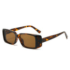 (6 PACK) Wholesale Sunglasses New Arrival Square Unique Small Vintage 2024 - BulkSunglassesWholesale.com - Leopard Print Frame Tea Lens