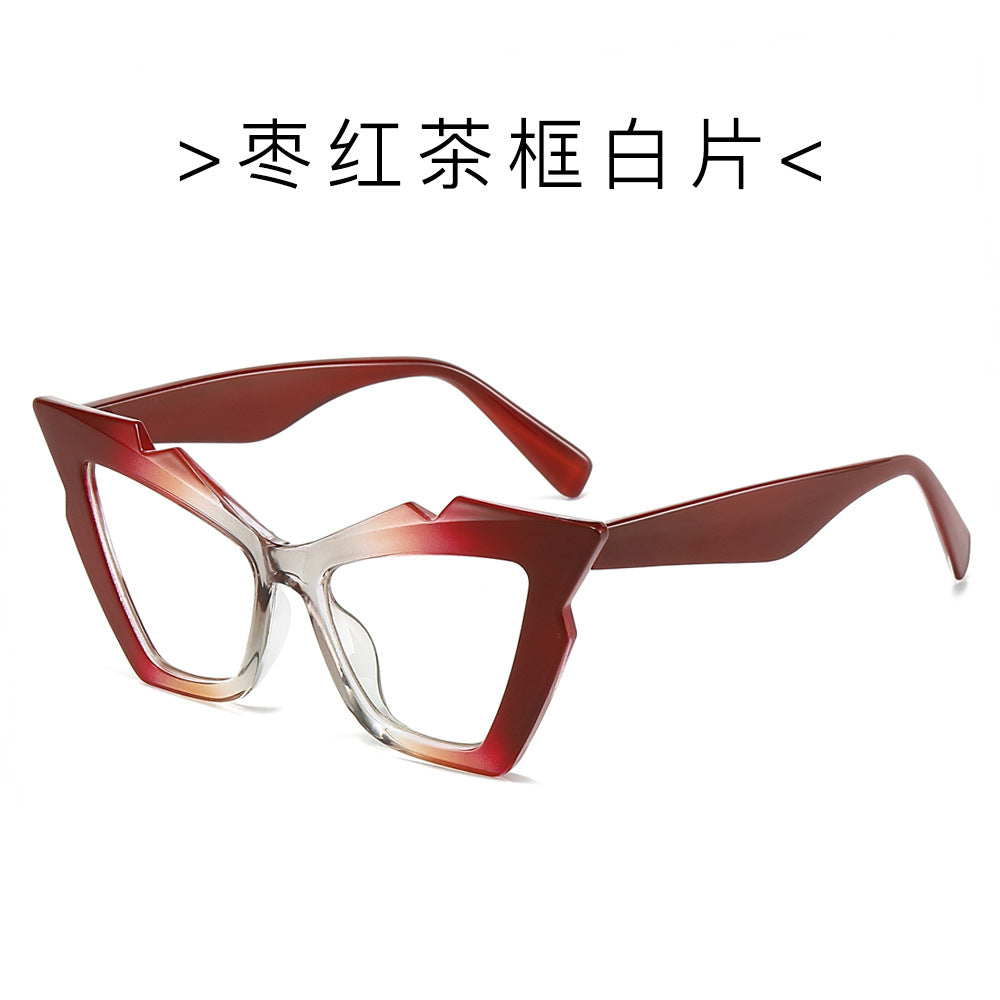 (6 PACK) Wholesale Sunglasses Trendy Street Fashion Unique 2024 - BulkSunglassesWholesale.com - Red Tea Frame Clear Lens