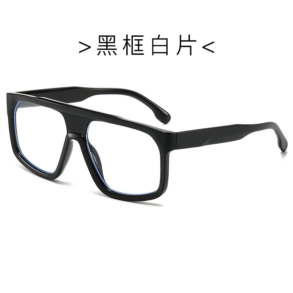 (6 PACK) Wholesale Sunglasses Square New Arrival Fashion Trendy 2024 - BulkSunglassesWholesale.com - Black Frame Clear Lens