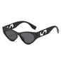 (6 PACK) Wholesale Sunglasses New Arrival Cat Eye Unique Trendy Women Unique Small 2024 - BulkSunglassesWholesale.com - Black Frame Black Lens