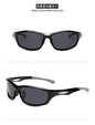 (12 PACK) Wholesale Sports Sunglasses New Arrival Unisex Outdoor Cycling Sport Polarized 2024 - BulkSunglassesWholesale.com - Shiny Black Grey Temple Black Lens ( Polarized )