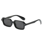 (6 PACK) Wholesale Sunglasses Rivet Fashion Trendy Street Vintage Square 2025 - BulkSunglassesWholesale.com - Black Frame Black Lens