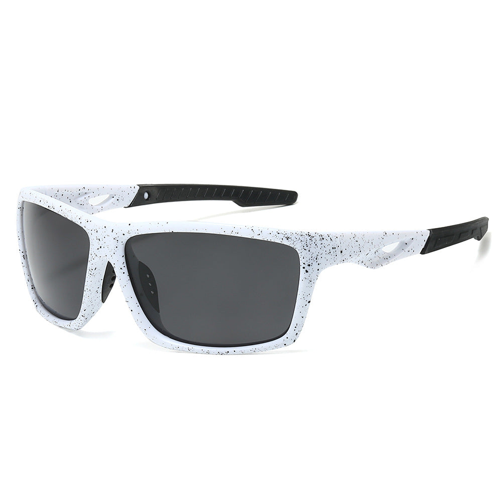 (6 PACK) Wholesale Sunglasses Polarized Outdoor Cycling 2025 - BulkSunglassesWholesale.com - White Frame Black Lens