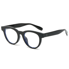 (6 PACK) Wholesale Sunglasses Women New Arrival 2024 - BulkSunglassesWholesale.com - Shiny Black Frame Clear Lens