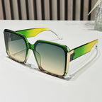 (6 PACK) Wholesale Sunglasses Vintage Square Trendy Women Fashion Vintage Outdoor Men 2024 - BulkSunglassesWholesale.com - Green Frame Green Yellow Lens