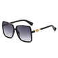 (6 PACK) Wholesale Sunglasses New Arrival Oversized Fashion Unique Square 2024 - BulkSunglassesWholesale.com - Black Frame Gradient Black Lens