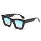 (6 PACK) Wholesale Sunglasses Oversized Cat Eye New Arrival Fashion Women 2025 - BulkSunglassesWholesale.com - Black Frame Green Pink Lens