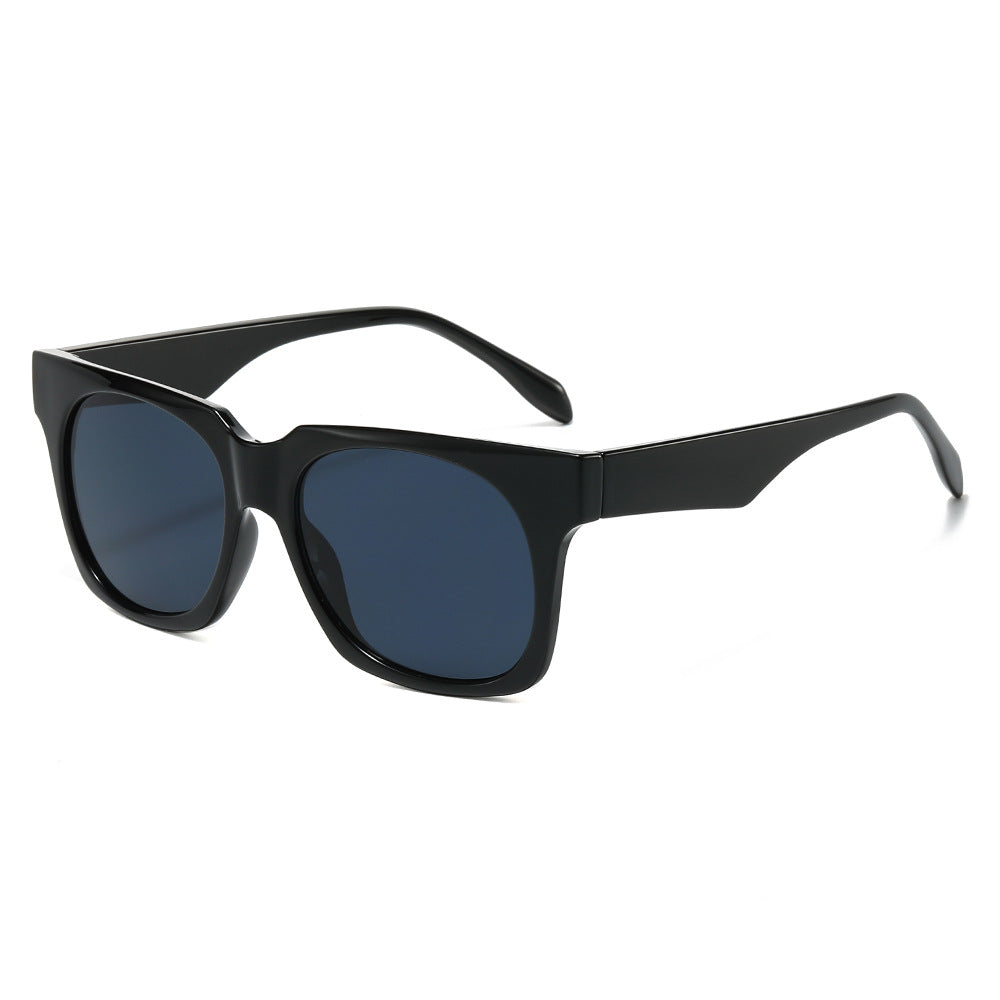 (6 PACK) Wholesale Sunglasses New Arrival Fashion Square Women 2024 - BulkSunglassesWholesale.com - Black Frame Black Lens