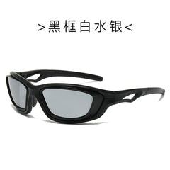 (6 PACK) Wholesale Sunglasses Outdoor New Arrival Unisex Outdoor Cycling Sport 2024 - BulkSunglassesWholesale.com - Black Frame Mirrored Lens