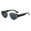(6 PACK) Wholesale Sunglasses Korean Vintage Women Square Round 2025 - BulkSunglassesWholesale.com - Black Temple Gold Frame Black Lens