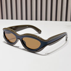 (6 PACK) Wholesale Sunglasses Unique Vintage Unisex Outdoor 2024 - BulkSunglassesWholesale.com - Brown Frame Tea Lens