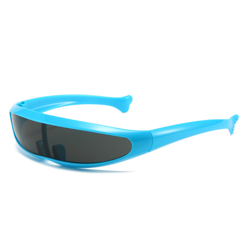 (12 PACK) Wholesale Sports Sunglasses New Arrival Outdoor Sport Cycling 2024 - BulkSunglassesWholesale.com - Blue Frame Black Lens