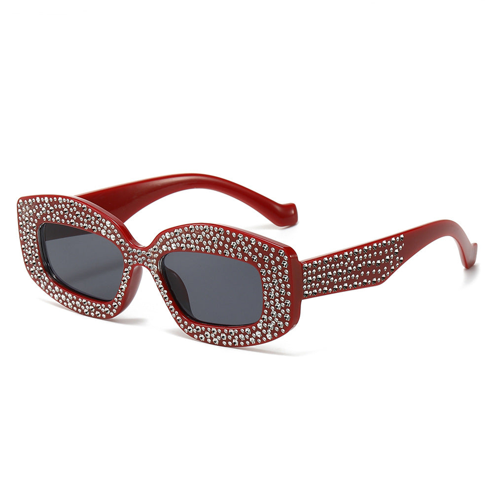 (6 PACK) Wholesale Sunglasses Unique Women Cat Eye 2024 - BulkSunglassesWholesale.com - Red Frame Black Lens